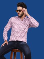 Adhafera Dark Magenta Casual Shirt - Image 7