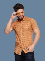 Blomming Flower Orange Casual Shirt - Image 8
