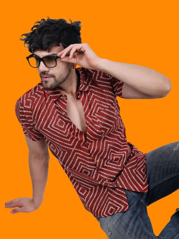 Algorab Red Casual Shirt - Image 8