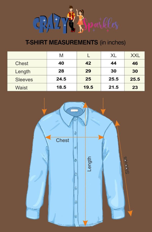 Blue Patterned Print Men's Shirt - sizechart - sn343 by Crazysparkles