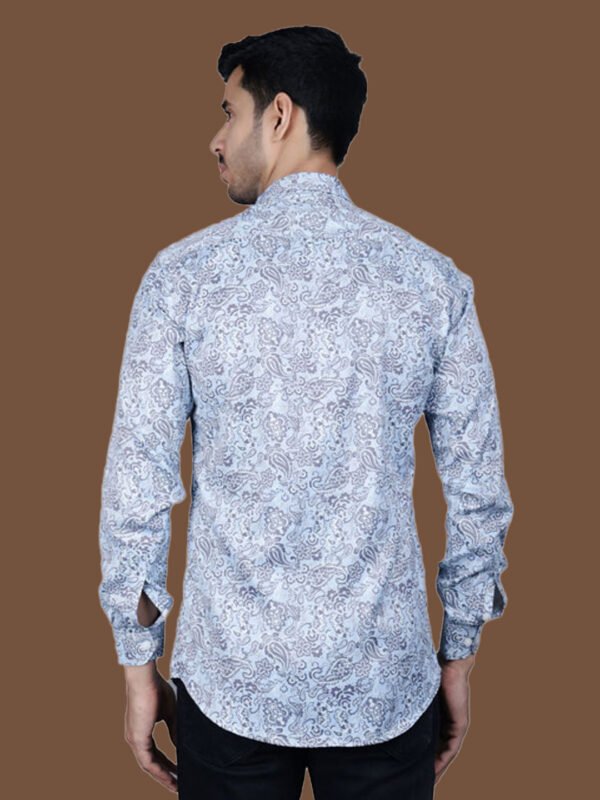 Paisley Print Men's Shirt - back - sn335 by Crazysparkles