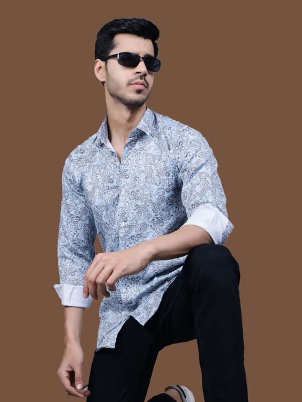 Paisley Print Men's Shirt - Stylish2 - sn335 by Crazysparkles