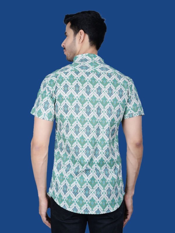 Pattern Print Men's Shirt - backpose - sn328 by Crazysparkles