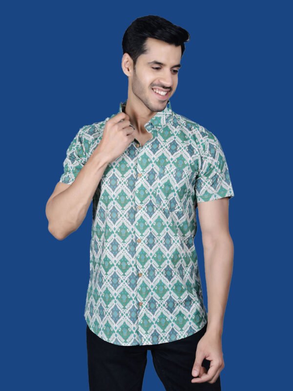 Pattern Print Men's Shirt - frontpose2 -sn328 by Crazysparkles